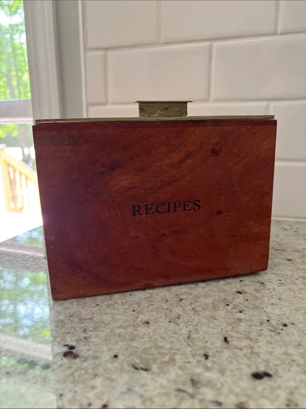 Heart & Hand with Magnolia wood recipe box